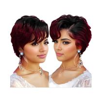 Peruca Feminina De Cabelo Humano Com Renda Frontal 13x4, Corte Pixie, Ondas Naturais, Curta Em