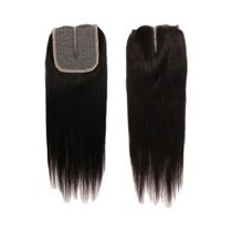 Peruca Feminina Transparente 4x1 Com Fechamento Em Renda, Cabelo Humano Liso Natural Pré-arrancado