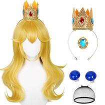 Peruca FILMIA Blonde Princess Golden Long Wavy para mulheres Peruca FILMIA Blonde Princess Golden Long Wavy para mulheres