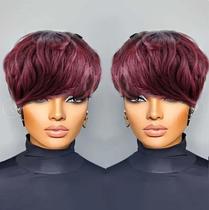 Peruca Flandi Pixie Cut Short Human Hair para mulheres negras T1B99J Peruca Flandi Pixie Cut Short Human Hair para mulheres negras T1B99J