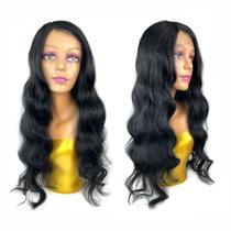 Peruca Front Lace Cabelo Levemente Ondulado Fibra Organica 70Cm