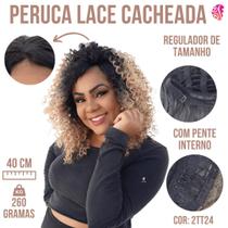 Peruca Front Lace Cacheada Afro - Bio Organica -Cabelo Sem Brilho Excessivo - Facil De Cuidar