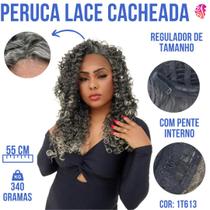 Peruca Front Lace Cacheada Afro - Bio Organica -Cabelo Sem Brilho Excessivo - Facil De Cuidar