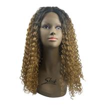 Peruca Front Lace Cacheada Modelo Alice Fibra Orgânica Premium