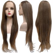 Peruca front lace HD orgânica futura loiro escuro T6A/18 Peruca front lace HD orgânica futura loiro escuro T6A/18