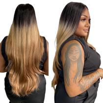 Peruca Front Lace Ombre Hair Loira Longa Premium - Juliana