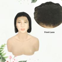 Peruca front lace tzes 100% cabelo humano 25 cm