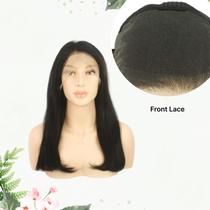 Peruca front lace tzes 100% cabelo humano 50 cm