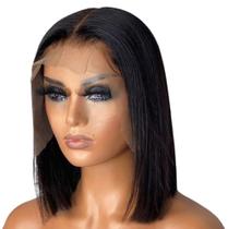 Peruca Front Lace Wig Bob Fibra Premium de Alta Qualidade