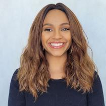 Peruca Front Lace Wig Ondulada-Fibra Premium-40cm- LEONA