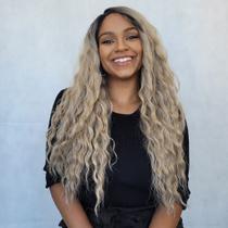 Peruca Front Lace Wig Ondulada Loira - Fibra Premium- 70 cm -JAVA Peruca Front Lace Wig Ondulada Loira - Fibra Premium- 70 cm -JAVA
