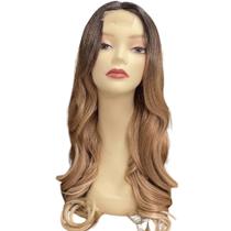Peruca Front Semi Lace Ondulado Fibra Premiun 70cm