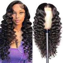 Peruca Frontal de Renda AAKJJ Deep Wave - Cabelo Humano 100% - 26" - 200% de Densidade Peruca Frontal de Renda AAKJJ Deep Wave - Cabelo Humano 100% - 26" - 200% de Densidade