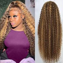 Peruca frontal de renda abbildung Highlight Ombre 60cm Human Hair