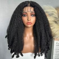 Peruca frontal de renda afro encaracolada SOKU Synthetic T Part 50cm Peruca frontal de renda afro encaracolada SOKU Synthetic T Part 50cm