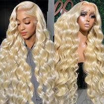 Peruca frontal de renda Alimoonbeam 613 Blonde Body Wave 30cm