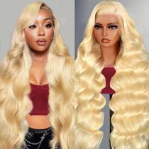 Peruca frontal de renda Arsoya 613 Human Hair 22" Body Wave Blonde