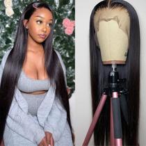 Peruca frontal de renda BungioL Straight 30cm 180% densidade preta