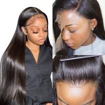 Peruca frontal de renda BungiOl Straight Human Hair 13x4 180% de densidade Peruca frontal de renda BungiOl Straight Human Hair 13x4 180% de densidade