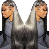 Peruca frontal de renda BungiOl Straight Human Hair 13x4 180% de densidade Peruca frontal de renda BungiOl Straight Human Hair 13x4 180% de densidade