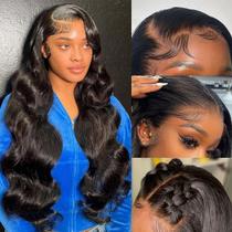 Peruca Frontal de Renda CITY GIRL Body Wave 26" - Cabelo Humano com 180% de Densidade