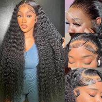 Peruca frontal de renda completa Lemoda Virgin Water Wave 30" 210% de densidade Peruca frontal de renda completa Lemoda Virgin Water Wave 30" 210% de densidade