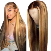 Peruca frontal de renda Cypha Ombre Human Hair Highlight 24"