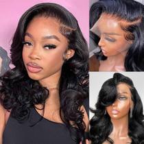 Peruca frontal de renda Devonia Body Wave 30cm Cabelo humano 180 densidade