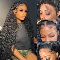 Peruca frontal de renda encaracolada Yuzhou Grace 13x4 Deep Wave 250% de densidade