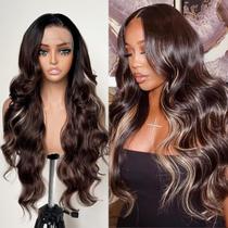 Peruca frontal de renda FABÉLLE Ombre Highlight Body Wave 66cm Peruca frontal de renda FABÉLLE Ombre Highlight Body Wave 66cm