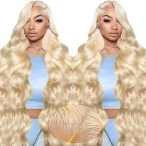 Peruca frontal de renda Hevgf 613 Blonde Human Hair 26 polegadas Body Wave