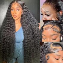 Peruca frontal de renda Lemoda 210% de densidade, cabelo humano encaracolado 56cm Peruca frontal de renda Lemoda 210% de densidade, cabelo humano encaracolado 56cm