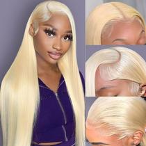 Peruca frontal de renda LETMIEO 613 Cabelo humano loiro 66cm 180% densidade Peruca frontal de renda LETMIEO 613 Cabelo humano loiro 66cm 180% densidade
