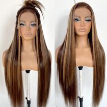 Peruca frontal de renda MITIMES Honey Blonde Straight 80 cm 180 Density Peruca frontal de renda MITIMES Honey Blonde Straight 80 cm 180 Density