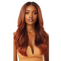 Peruca frontal de renda sintética Outre KAMIYAH Color 2 Brown Peruca frontal de renda sintética Outre KAMIYAH Color 2 Brown