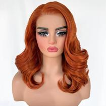 Peruca frontal de renda sintética SOKU Ginger Body Wave 18" para mulher Peruca frontal de renda sintética SOKU Ginger Body Wave 18" para mulher