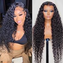 Peruca frontal de renda SNJON Water Wave 18" Cabelo humano com 180% de densidade Peruca frontal de renda SNJON Water Wave 18" Cabelo humano com 180% de densidade