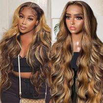 Peruca frontal de renda Sunelk Honey Blonde Ombre Human Hair 70cm Peruca frontal de renda Sunelk Honey Blonde Ombre Human Hair 70cm