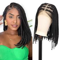 Peruca frontal de renda trançada Beauart Brinbea Bob Box Braid 14"