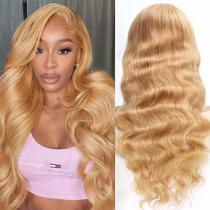 Peruca frontal de renda Zamsta Honey Blonde Human Hair 22"