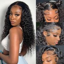 Peruca frontal de renda Zumuer Deep Wave 13x6 HD Lace 22" 180% de densidade Peruca frontal de renda Zumuer Deep Wave 13x6 HD Lace 22" 180% de densidade
