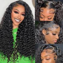 Peruca frontal de renda Zumuer Deep Wave 13x6 HD Lace 24" 180% de densidade Peruca frontal de renda Zumuer Deep Wave 13x6 HD Lace 24" 180% de densidade