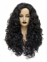 Peruca Gerulyss Long Wavy 71 cm de fibra sintética preta para mulheres Peruca Gerulyss Long Wavy 71 cm de fibra sintética preta para mulheres