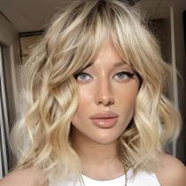 Peruca Getshow Short Light Blonde Bob sintética para mulheres Peruca Getshow Short Light Blonde Bob sintética para mulheres
