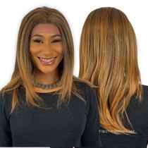 Peruca Glamurosa Lace Front 45cm 160g Fibra Futura Premium com Repartição Livre - Ser Mulher