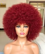 Peruca HIHOO curta afro com franja para mulheres negras de 25 cm Bug Peruca HIHOO curta afro com franja para mulheres negras de 25 cm Bug