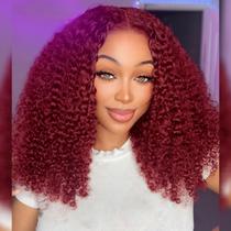 Peruca HIRIREMY 99J Burgundy Deep Wave Lace Front BOB 40cm Peruca HIRIREMY 99J Burgundy Deep Wave Lace Front BOB 40cm