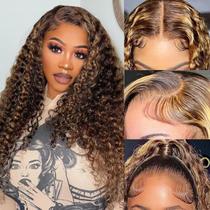 Peruca Hoiloxa P4/27 Ombre Deep Wave 100% cabelo humano 20"