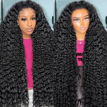 Peruca Hoyrhra 13x4 Deep Wave 100% cabelo humano 200 densidade 50cm