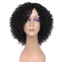 Peruca HUA Glueless Kinky Curly Bob Huan Hair Short para mulheres Peruca HUA Glueless Kinky Curly Bob Huan Hair Short para mulheres